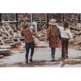 LOOXS Little Blouse - Oranje dessin - 90% Polyester 8% Nylon 2% Spandex