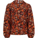 LOOXS Little Blouse - Oranje dessin - 90% Polyester 8% Nylon 2% Spandex