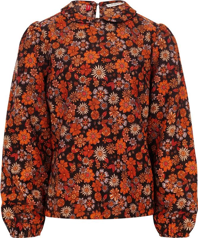 LOOXS Little Blouse - Oranje dessin - 90% Polyester 8% Nylon 2% Spandex