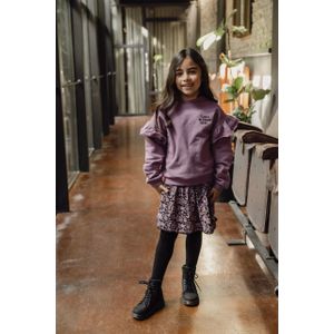 Looxs Revolution Rok - Antra - Viscose - Meisjes - Met Kanten Tape