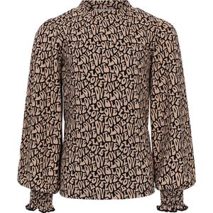 LOOXS Little 2432-7412-982 Meisjes T-Shirt - Zwart dessin van 95 Cotton 5 Lycra