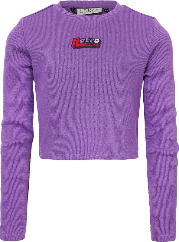 LOOXS 10sixteen Zomer top meisjes rib longsleeve - Paars