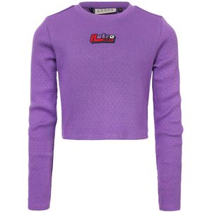 LOOXS 10sixteen Zomer top meisjes rib longsleeve - Paars
