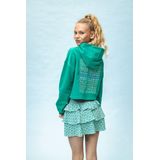 Looxs Revolution Sweatshirt Groen voor Meisjes - Cropped en Met Hoodie