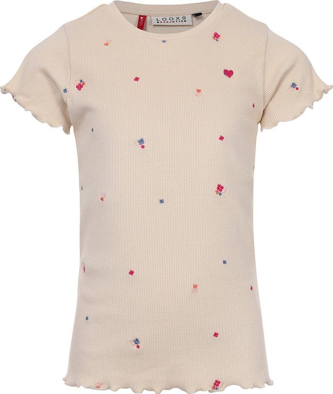LOOXS - Little 2511-7416-894 T-Shirt - Gebroken Wit - 95% Cotton 5% Elastan