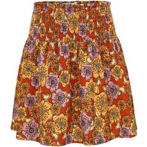 LOOXS Little - Rok - Geel dessin - Maat 134 - 98% Polyester 2% Spandex