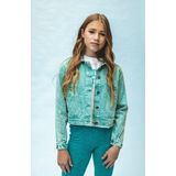 Looxs Revolution Denim Jasje Meisjes - Cropped Groene Wassing