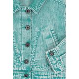 Looxs Revolution Denim Jasje Meisjes - Cropped Groene Wassing