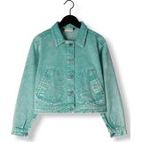 Looxs Revolution Denim Jasje Meisjes - Cropped Groene Wassing