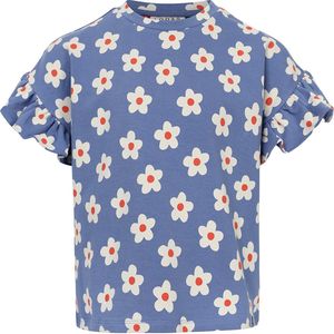Looxs Revolution - Mouwloze Sweater - Blue Flowerbomb - Meisjes