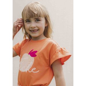 LOOXS Little 2511-7421-259 Meisjes T-Shirt - Maat 110 - Oranje van 95% Cotton 5% elastan