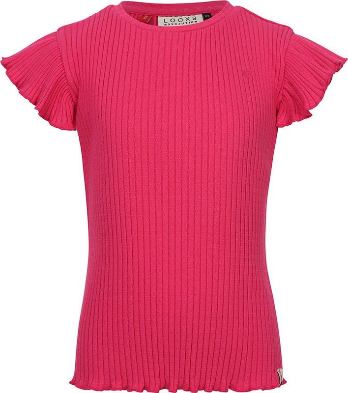 LOOXS - Oh Happy Day! T-Shirt - Roze - 96% Cotton 4% Spandex