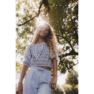 LOOXS 10sixteen Blouse Meisjes - Blauw - 55% Katoen 45% Viscose