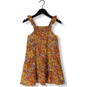 LOOXS Little - Jurk - Geel dessin - Maat 128 - 98% Polyester 2% Spandex