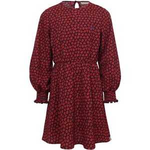 LOOXS Little - Jurk - Rood - Maat 98 - 98% Polyester 2% Spandex