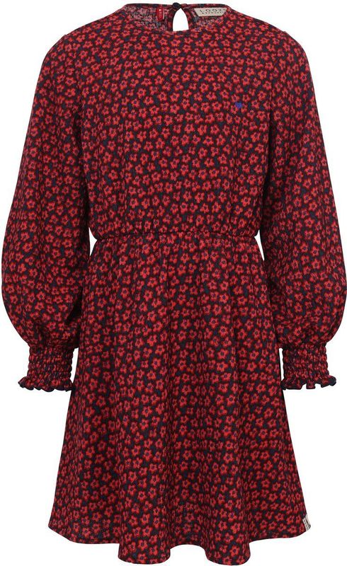 LOOXS Little - Jurk - Rood - Maat 98 - 98% Polyester 2% Spandex