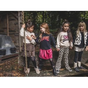 LOOXS little flared gebloemde flared broek zwart