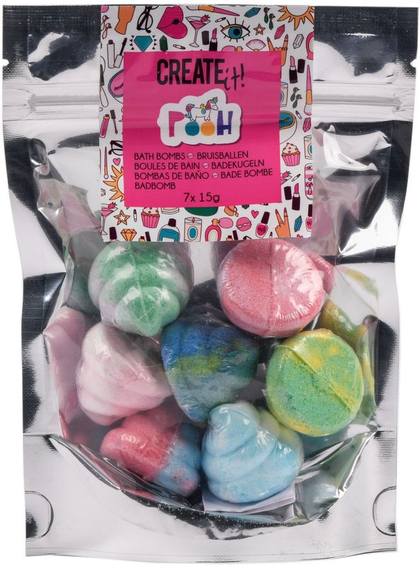 CREATE IT - Set van 7 Badbommen - Eenhoorn - Kindvriendelijk - 84418