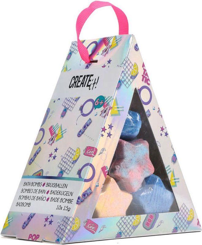 Create It! Poptastic Bruisballen - Triangle 10-pack - Stervormig - Kleurvariatie