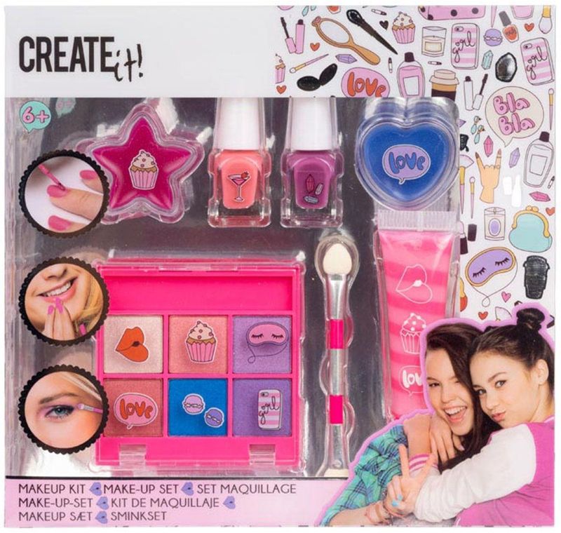 Create it! - Make-up Set - Roze/Lila - Inclusief Nagellak en Oogschaduw