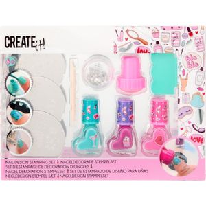 Create it! - Nageldecoratie Stempel Set - Turqoise Roze Paars - Vegan