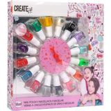 Create it! - Nagellakset - 16 Kleuren - Inclusief Draaiwiel