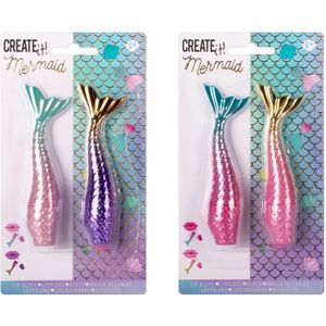 Create It! - Lipgloss - Zeemeerminstaart - Verpakking van 2 Stuks