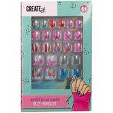 Create it! Candy Explosion - Kunstnagels Zelfklevend - 24 Stuks - Diverse Patronen