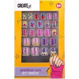 Create it! Candy Explosion - Kunstnagels Zelfklevend - 24 Stuks - Diverse Patronen