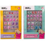 Create it! Candy Explosion - Kunstnagels Zelfklevend - 24 Stuks - Diverse Patronen