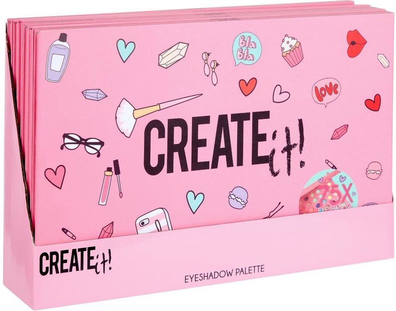 Create It! - Oogschaduw Palet XXL - 75 Pastelkleuren