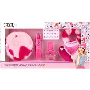 Create it! - Make-up Set - Fluffy - Hartvormige Make-up Set met Tasje en Accessoires