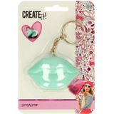 Create It! Hart Lippenbalsem Sleutelhanger - Set van Drie - Roze - Turquoise - Paars