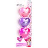 Create It! Hart Lippenbalsem - 3 Stuks - Roze, Paars, Donkerroze - Hartvormig