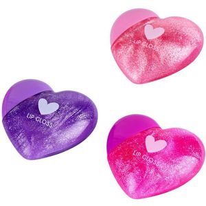 Create It! Hart Lippenbalsem - 3 Stuks - Roze, Paars, Donkerroze - Hartvormig