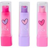 Create It! Lippenstift Set - Hartvormig - Roze, Paars, Donkerroze - 3st.