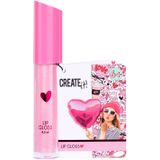 Create It! Hart Lipgloss - Roze - Paars - Donkerroze - Hartvormig