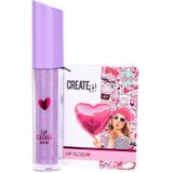 Create It! Hart Lipgloss - Roze - Paars - Donkerroze - Hartvormig