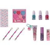 Create It! Make-Up Tasje - Doorzichtig - 6 Kleuren Oogschaduw - 3 Kleuren Nagellak - 3 Lipproducten - 3 Oogschaduwkwastjes - Nagelstickers