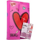 Create it! - Beauty Make-Up Boek - 17 x 12 cm - Magneetsluiting - Inclusief Spiegel en Kwastjes