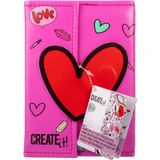 Create it! - Beauty Make-Up Boek - 17 x 12 cm - Magneetsluiting - Inclusief Spiegel en Kwastjes