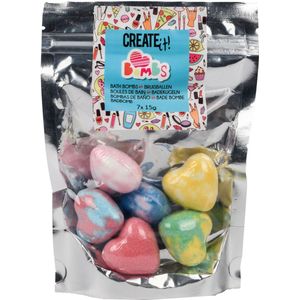 Create it! - Bruisballen Hartjes - 7-Pack - Badzout