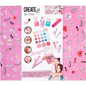 Create it! - Beautycase - Kleurenset - Inclusief Spiegel en Make-up Essentials