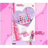 Create it! - Beautycase - Compleet - 20 Kleuren Oogschaduw - 3 Kleuren Rouge - 4 Lippenstiften - 3 Nagellakken