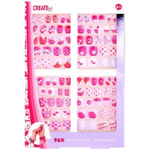 Create It! - Kunstnagels - Zelfklevend - Maxi Set - 96 stuks