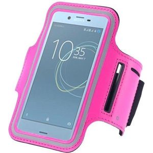 Pearlycase Hoesje Geschikt voor Sony Xperia XZs Sportarmband Hardloopband Roze