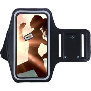 Sportarmband - MoDo Hoesje Geschikt voor Oppo Reno6 hoesje - Oppo Reno6 5G hoesje - Sportband - Hardloop armband telefoon - Sport armband - Hardloop telefoonhouder - Zwart