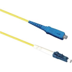 LC - SC Simplex Optical Fiber Patch kabel - Single Mode OS1 - geel / LSZH - 2 meter