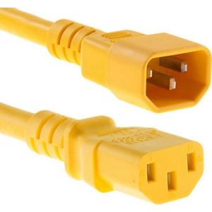 C13 - C14 stroomkabel voor UPS/PDU - 3x 1,00mm / geel - 3 meter