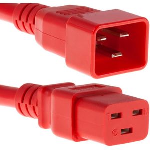 C19 - C20 stroomkabel voor UPS/PDU - 3x 1,50mm / rood - 0,50 meter